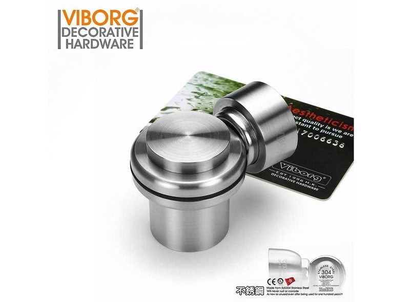 VIBORG Deluxe Solid SUS304 Stainless Steel Heavy-Duty Floor Mount Mounted Magnetic Door Stopper Doorstop Door Stop, RS-07 - Image 4